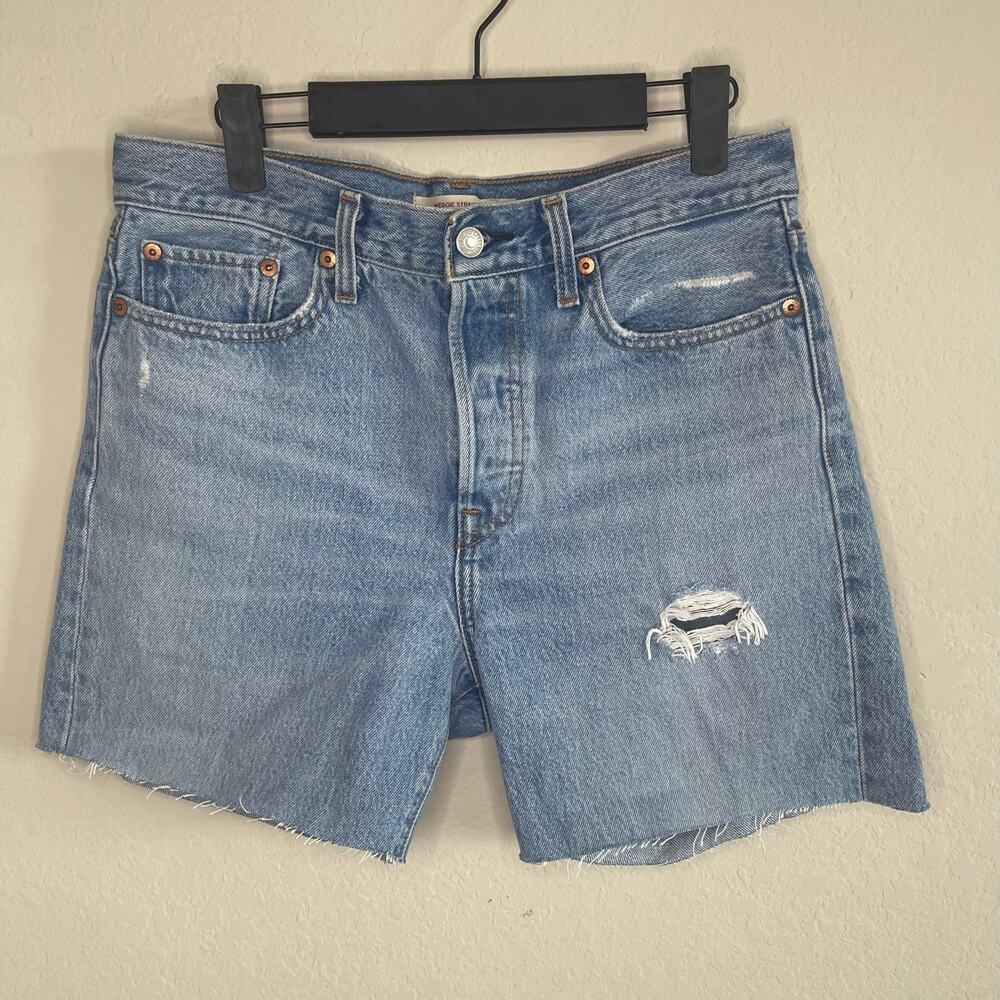 Levi’s Wedgie Straight Cutoff Denim Women’s Shorts Button Fly - Size 29
